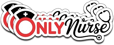 (3PCS) ONLY Nurse Vinyl Sticker Pack Durable Waterproof Stickers for Laptop Water Bottle Car Bumper Phone Case