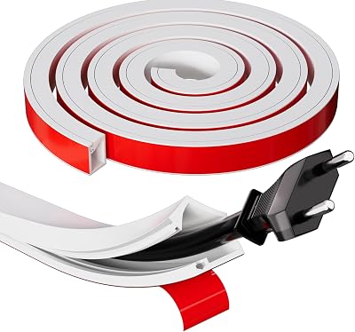 118" Silicone Cord Cover for Wires on Wall, Cord Hider for Wall Mounted TV
