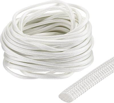 uxcell Insulation Cable Protector 4mm/0.16 Inch-20m/66 Feet White