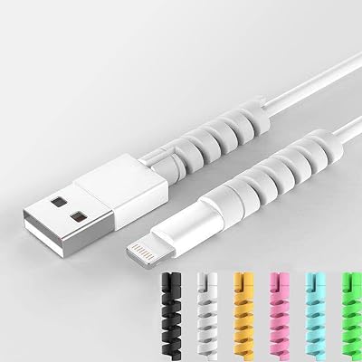 30 Pack Silicone Flexible Charger Cable Saver, for iPhone, iPad, iPod Cable