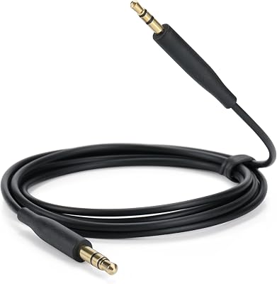 Cypher.V Replacement Aux Cable Cord Wire, 3.5mm to 2.5mm for Bose NC700 QuietComfort QC25 QC35 QC35II QC45 Headphones (No Mic) (Black)