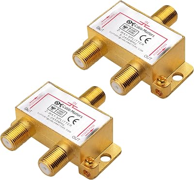 Cable Matters 2-Pack 2.4 GHz 2 Way Coaxial Cable Splitter