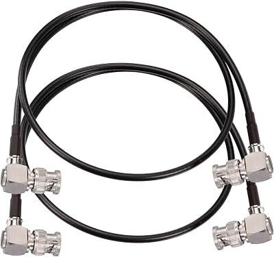 Superbat 3G/6G/12G SDI Cable 2ft BNC Cable 75 Ohm Thin Precision SDI Video Cable Right Angle Supports HD-SDI/3G-SDI/4K/8K Monitor Surveillance Camera CCTV System