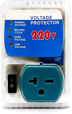 BSEED Surge Protector Outlet, Power Surge Protector for Home Appliances, Adjustable Voltage Regulator, 220V, 4400W, 1 Pack