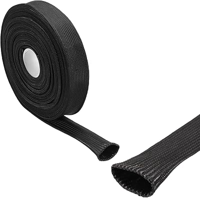 uxcell Insulation Cable Protector 3mm/0.12 Inch-10m/33 Feet Black