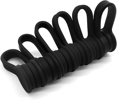 Viaky Magnetic Cable Ties 6-Pack,Silicone Cord Ties Cable Clips,Black