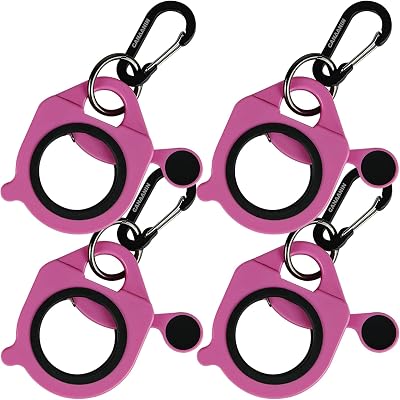 CANAANIN Zip Tie Holder Cable Tie Holder Heavy-Duty Colored Upgraded for Tool Belt Electrician Tool Tradie Bits Organized Strong Efficient Storage Reusable Portable (Pink, 4 Piece)