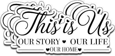 (3PCS) This is Us Our Story Our Life Our Home Vinyl Sticker Pack Durable Waterproof Stickers for Laptop Water Bottle Car Bumper Phone Case