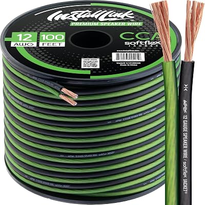 Install Link 12 AWG Gauge Speaker Wire (100 Feet) Car or Home Theater (CCA)