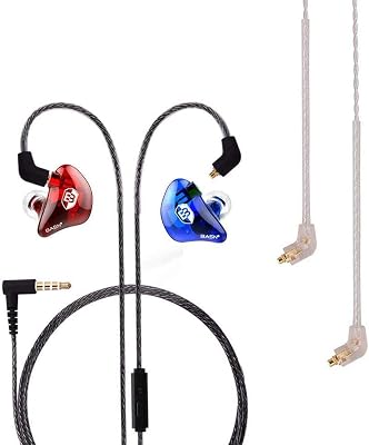 BASN Bsinger in Ear Monitor Headphone,IEM Earphone with Silver-Plated Cable