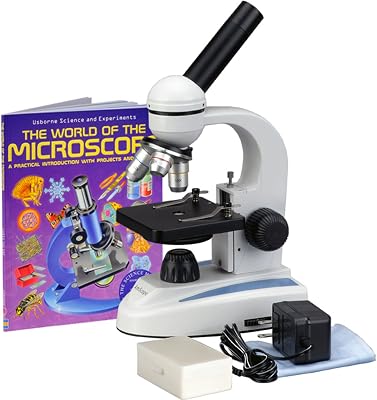AmScope M149C-PB10-WM Compound Monocular Microscope, WF10x and WF25x