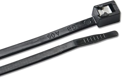 Ancor 199276 Cable Tie, Self-Cutting, 8", Black, 20pc/Bag