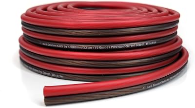 KnuKonceptz Kord Speaker Kable 10 Gauge Oxygen Free Copper Speaker Wire 100' Red/Black