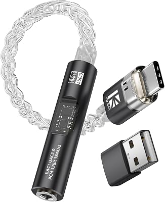 Yinyoo Kbear DAC1 Pro Headphone Amplifier USB C 3.5 mm HiFi DAC Adapter