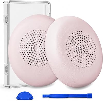 Replacement Ear Pads for Jabra Evolve2 65 (Evolve 2 65MS 65UC MS UC)/Evolve2 40 (40UC 40MS USB)/Elite 45h On-Ear Wireless Headset, Earpads Ear Cushions Ear Cups Cover Repair Parts (Pink)