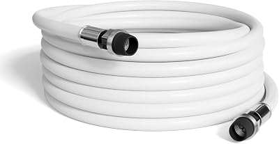 THE CIMPLE CO - RG6 Coaxial Cable 75 FT Outdoor - Indoor/Outdoor Dual Shielded Coax Cable for Satellite TV Antennas, Internet, CATV - Watertight Coax with Rubber Boots 75 Feet (22 Meters), White