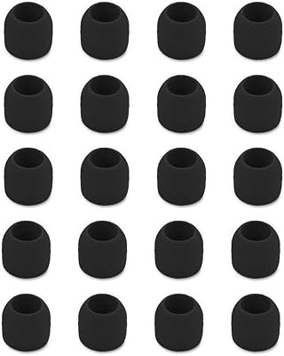 Zotech 20 Pcs Silicone Replacement Ear Buds Tips Black (Small)