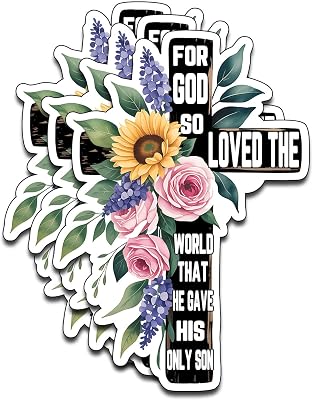 (3PCS) for God So Loved Vinyl Sticker Pack Durable Waterproof Stickers for Laptop Water Bottle Car Bumper Phone Case