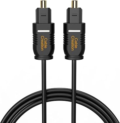 CableCreation 5-Pack Toslink Digital Optical Audio Fiber Optic Cable, 6FT