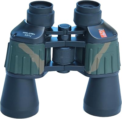 Binger CB750 7X50 Porro Prism Wide Angle Binoculars BK 7 Prism Fully Coated Optics High Definition Promotion Bird Watching Astronomical Viewing Hiking Outdoor Sports