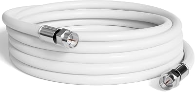 THE CIMPLE CO - RG6 Coaxial Cable 20 FT - RG6 Coax Cable for TVs, Antennas, Internet, CATV, Audio/Video - Dual Shielded Indoor/Outdoor Coax Wire 20 Feet (6 Meters), White