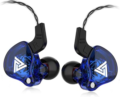 Yeabomy Gaming Earbuds with Mic,Universal 3.5mm HiFi Sport Headphones in Ear Earphone for Running with Microphone Headset Music Earbuds (with mic, Blue)