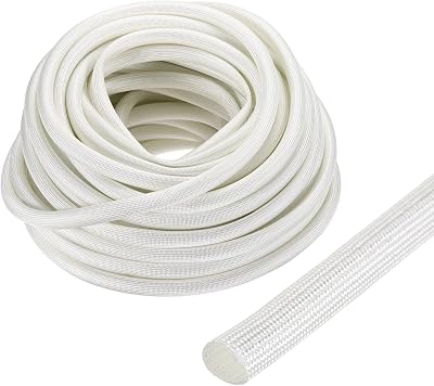 uxcell Insulation Cable Protector 8mm/0.31 Inch-20m/66 Feet White