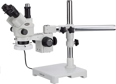 AmScope SM-3NTPX-FRL 45X Simul-Focal Stereo Lockable Zoom Microscope