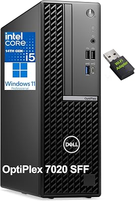 Dell OptiPlex 7020 SFF Business Desktop Computer, 14th Gen Intel 14-Core i5-14500 (Beat i7-13700), 16GB DDR5 RAM, 512GB PCIe SSD, WiFi Adapter, Keyboard and Mouse, Windows 11 Pro (Renewed)
